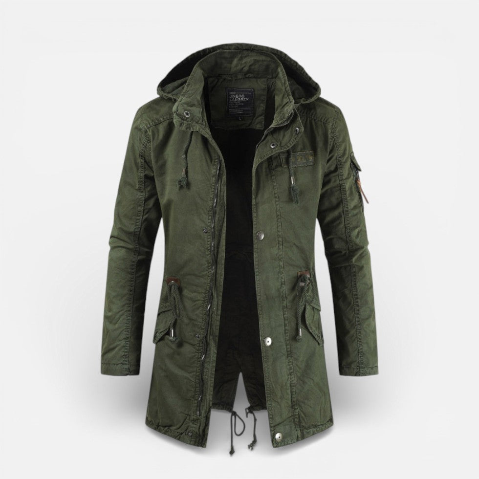 Herren Übergangsjacke mit Kapuze und Reissverschluss