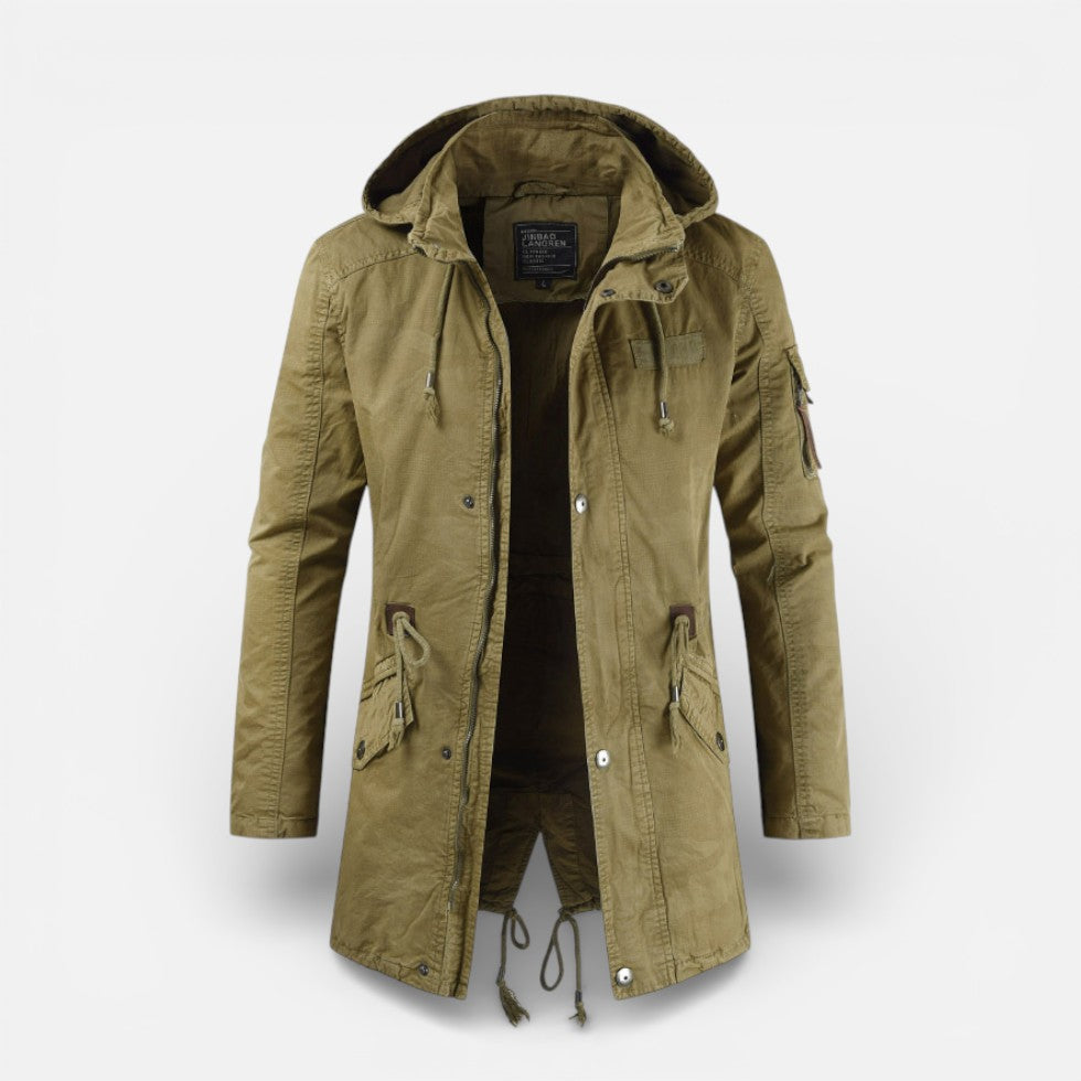 Herren Übergangsjacke mit Kapuze und Reissverschluss