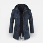 Herren Übergangsjacke mit Kapuze und Reissverschluss