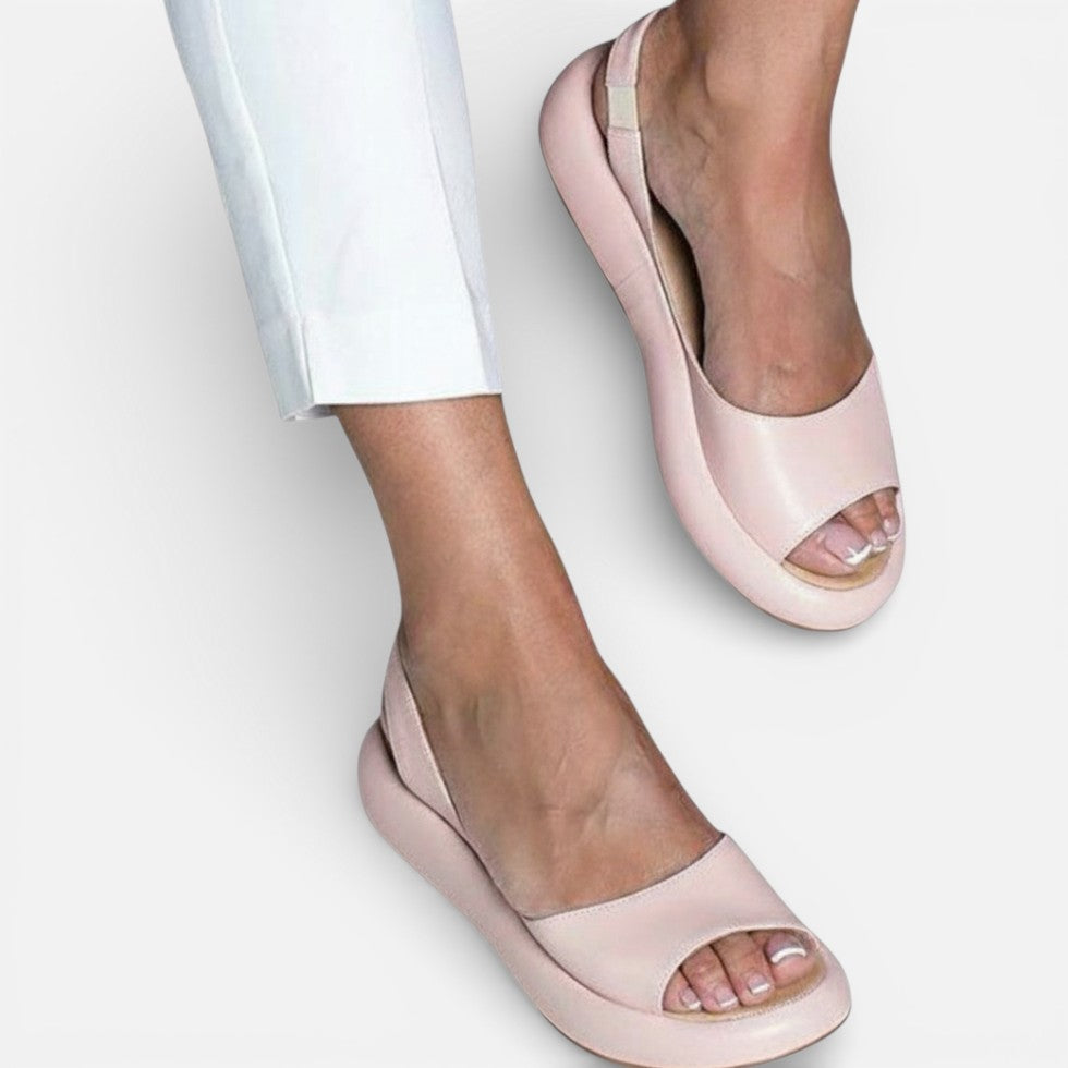 Women's slingback sandals with platform and open toe design