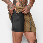 Herren Trainingsshorts mit integrierter Handytasche
