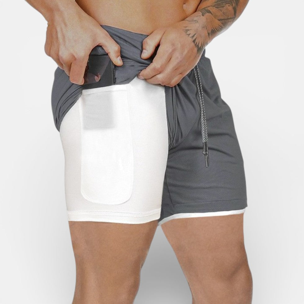 Herren Trainingsshorts mit integrierter Handytasche
