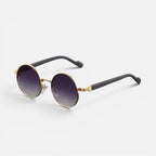 Sonnenbrille Rund Metallrahmen Farbverlauf Gläser