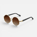 Sonnenbrille Rund Metallrahmen Farbverlauf Gläser