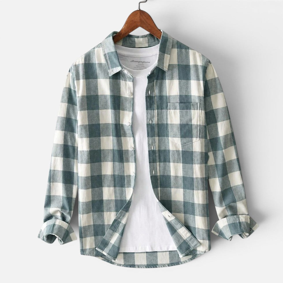 Langærmet skovmandsskjorte i flannel