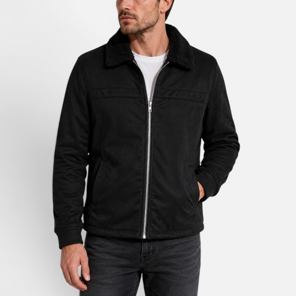 Herren Winterjacke mit Fleecekragen