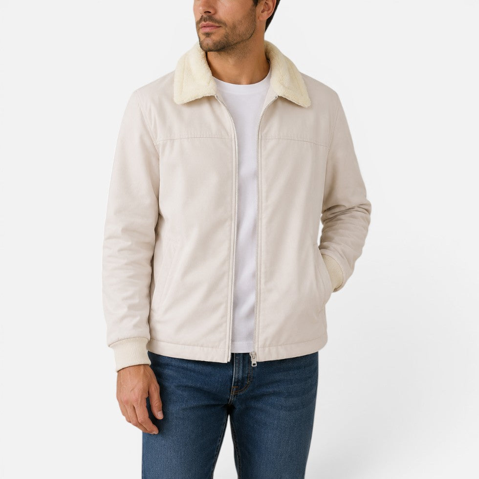 Herren Winterjacke mit Fleecekragen