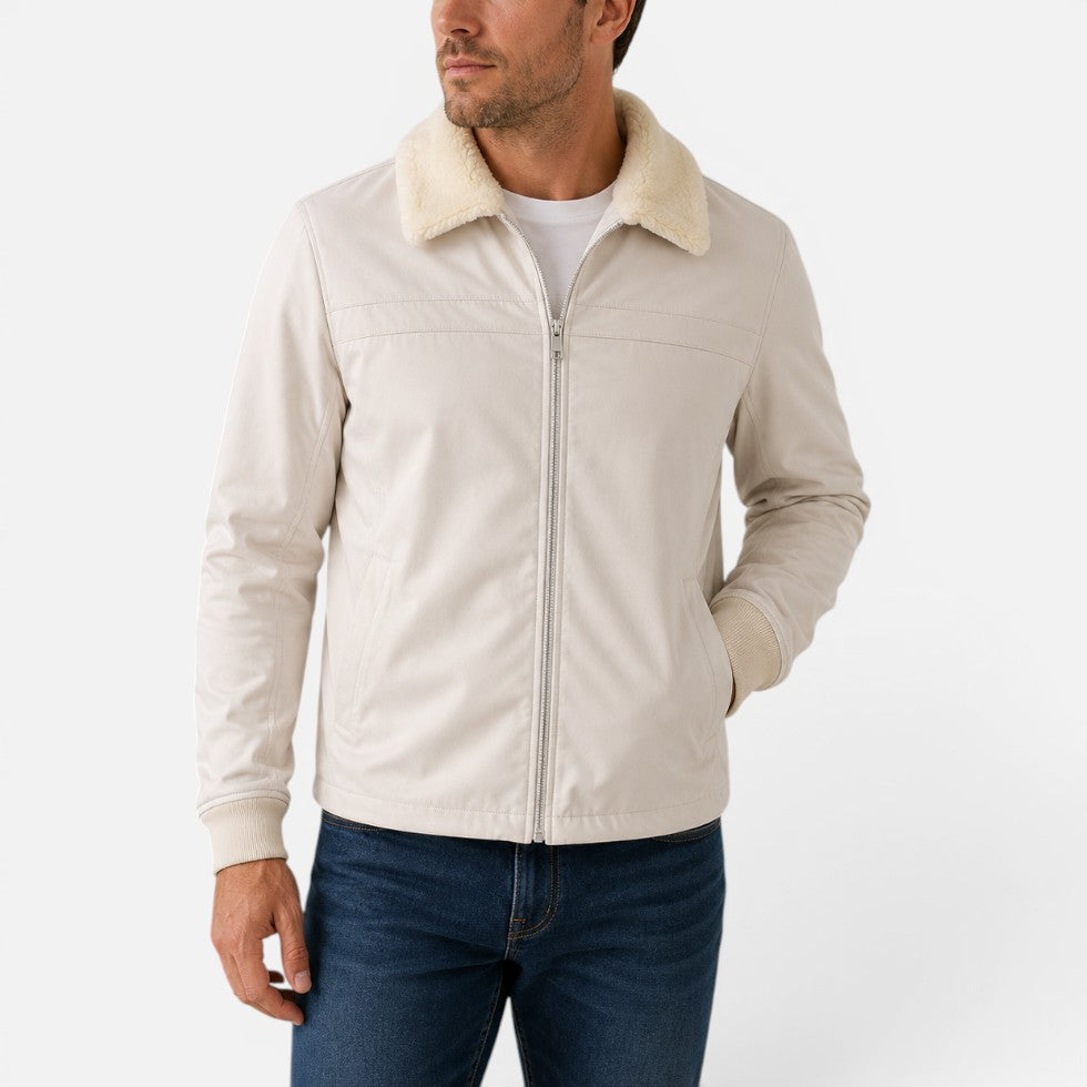 Herren Winterjacke mit Fleecekragen