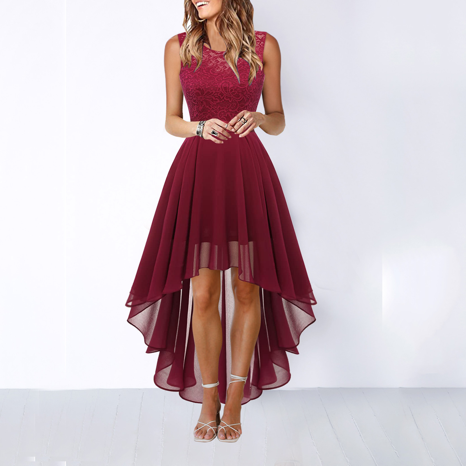 Damen-High-Low-Kleid für Hochzeitsgäste