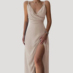 Damen-Maxikleid mit Schlitz für Hochzeitsgäste