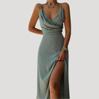 Damen-Maxikleid mit Schlitz für Hochzeitsgäste