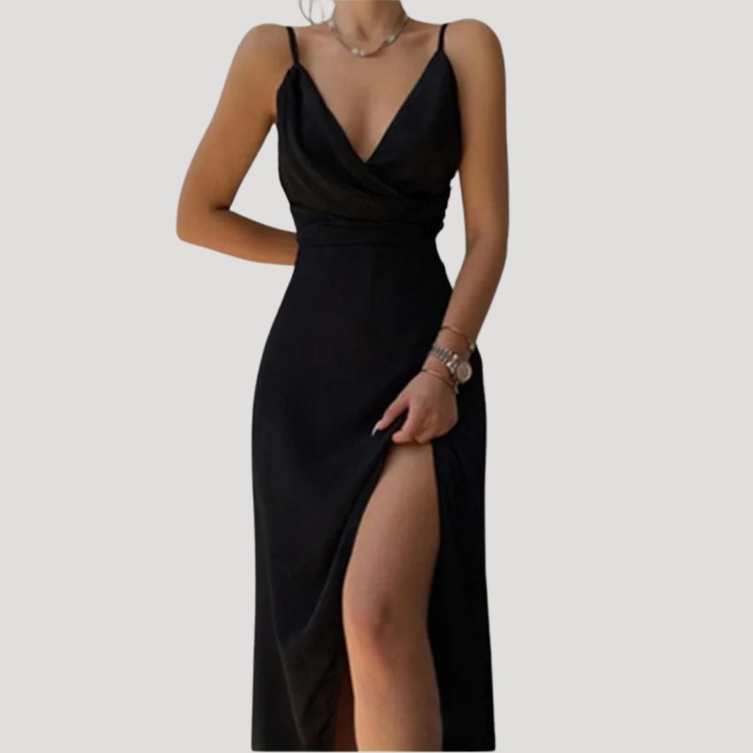 Damen-Maxikleid mit Schlitz für Hochzeitsgäste