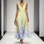 Damen-Maxikleid mit floralem Muster für Hochzeitsgäste