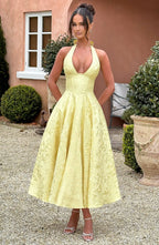 Damen-Midikleid mit Neckholder für Hochzeitsgäste