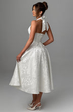 Damen-Midikleid mit Neckholder für Hochzeitsgäste