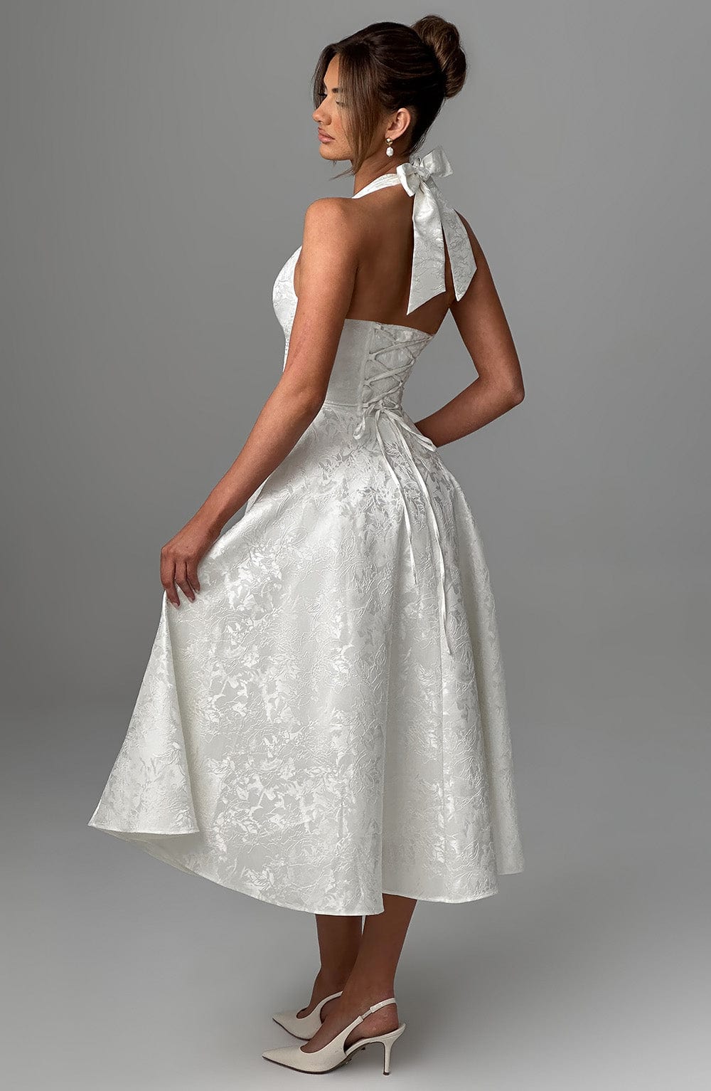 Damen-Midikleid mit Neckholder für Hochzeitsgäste