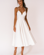 Damen-Midikleid mit Trägern für Hochzeitsgäste