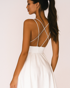 Damen-Midikleid mit Trägern für Hochzeitsgäste