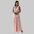Damen-Wickel-Maxikleid für Hochzeitsgäste