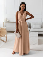 Damen-Wickel-Maxikleid für Hochzeitsgäste