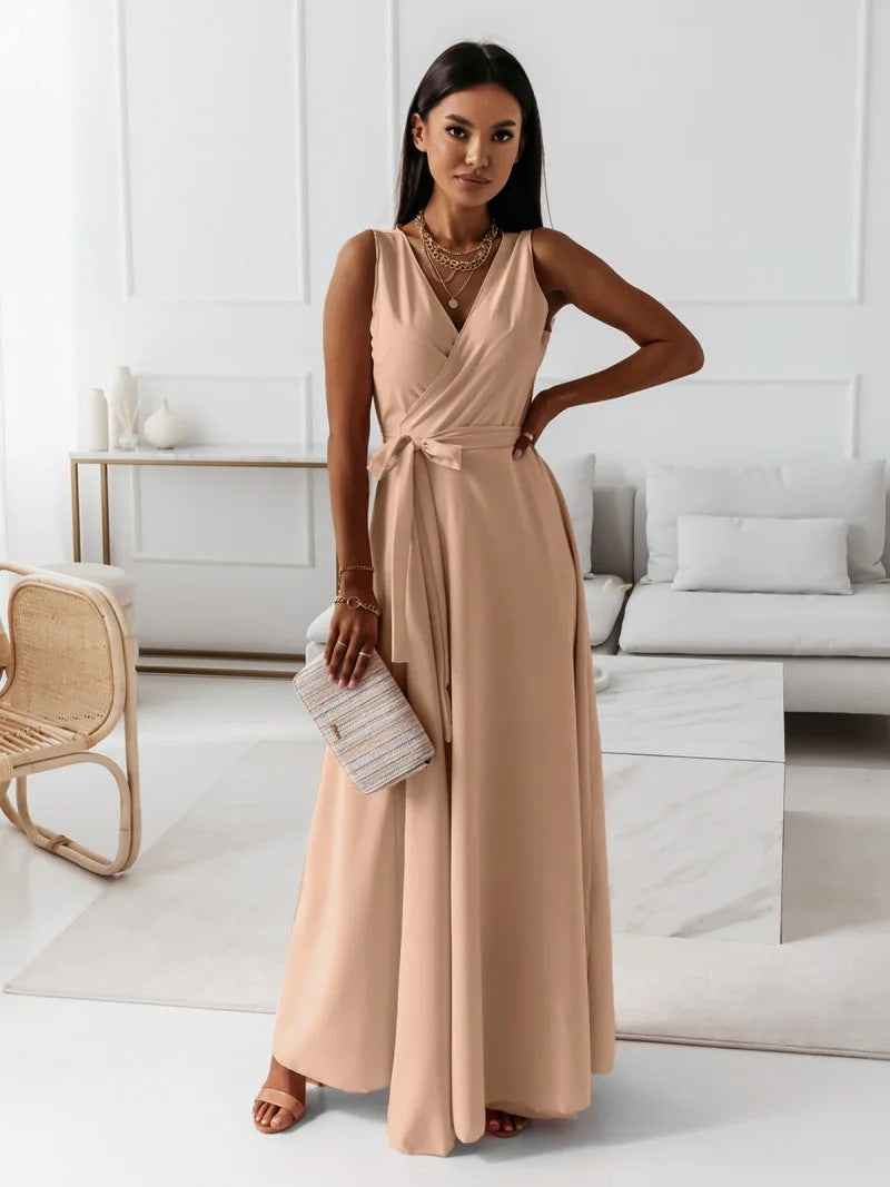 Damen-Wickel-Maxikleid für Hochzeitsgäste