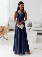 Damen-Wickel-Maxikleid für Hochzeitsgäste