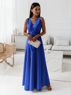 Damen-Wickel-Maxikleid für Hochzeitsgäste