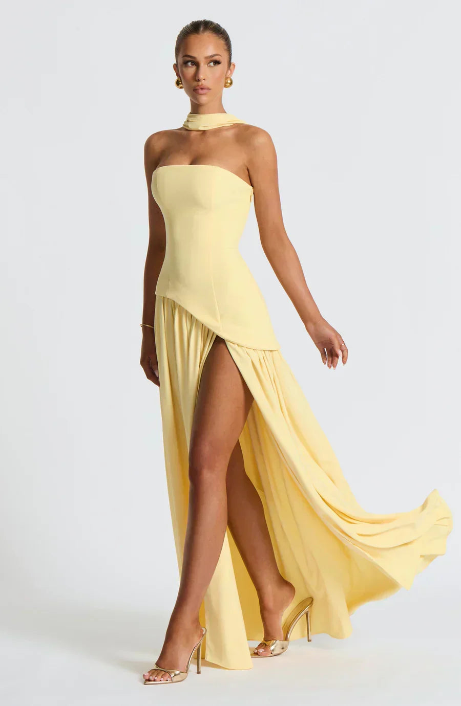 Damen Asymmetrisches Maxikleid für Hochzeitsgäste