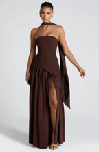 Damen Asymmetrisches Maxikleid für Hochzeitsgäste
