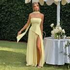 Damen Asymmetrisches Maxi-Hochzeitskleid für Hochzeitsgäste