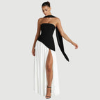 Damen Asymmetrisches Maxi-Hochzeitskleid für Hochzeitsgäste