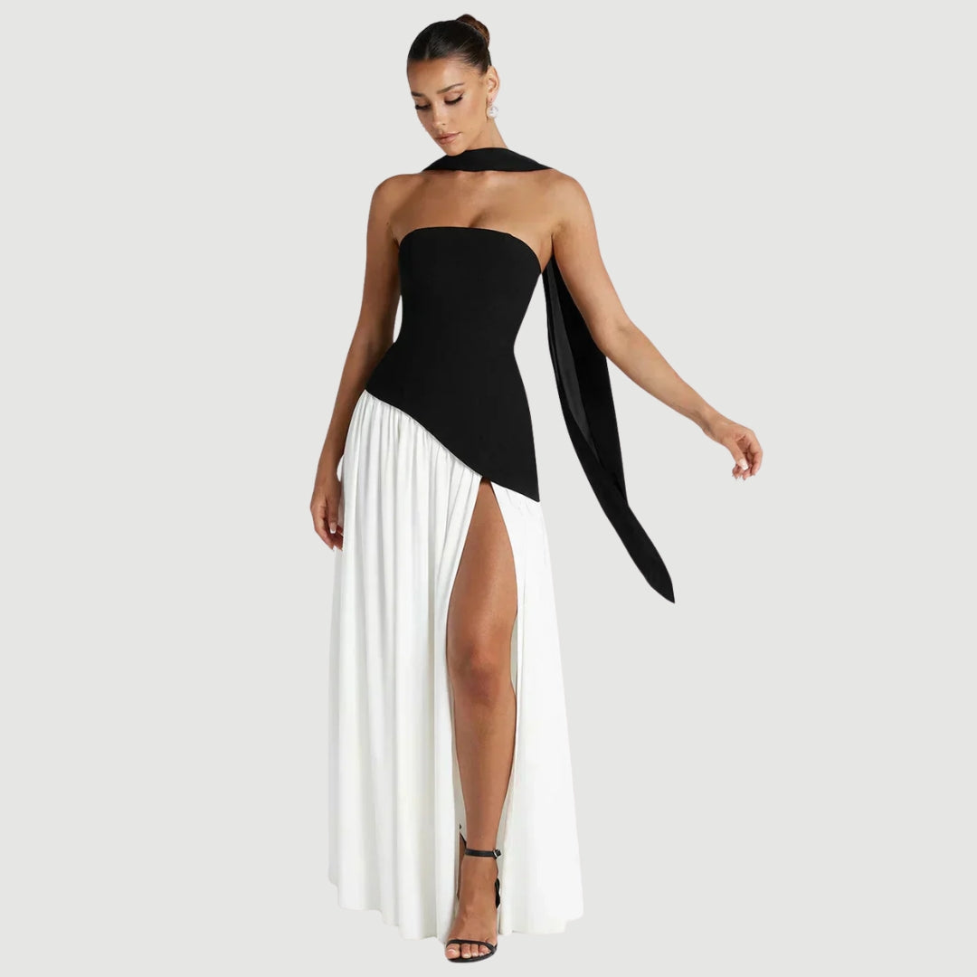 Damen Asymmetrisches Maxi-Hochzeitskleid für Hochzeitsgäste