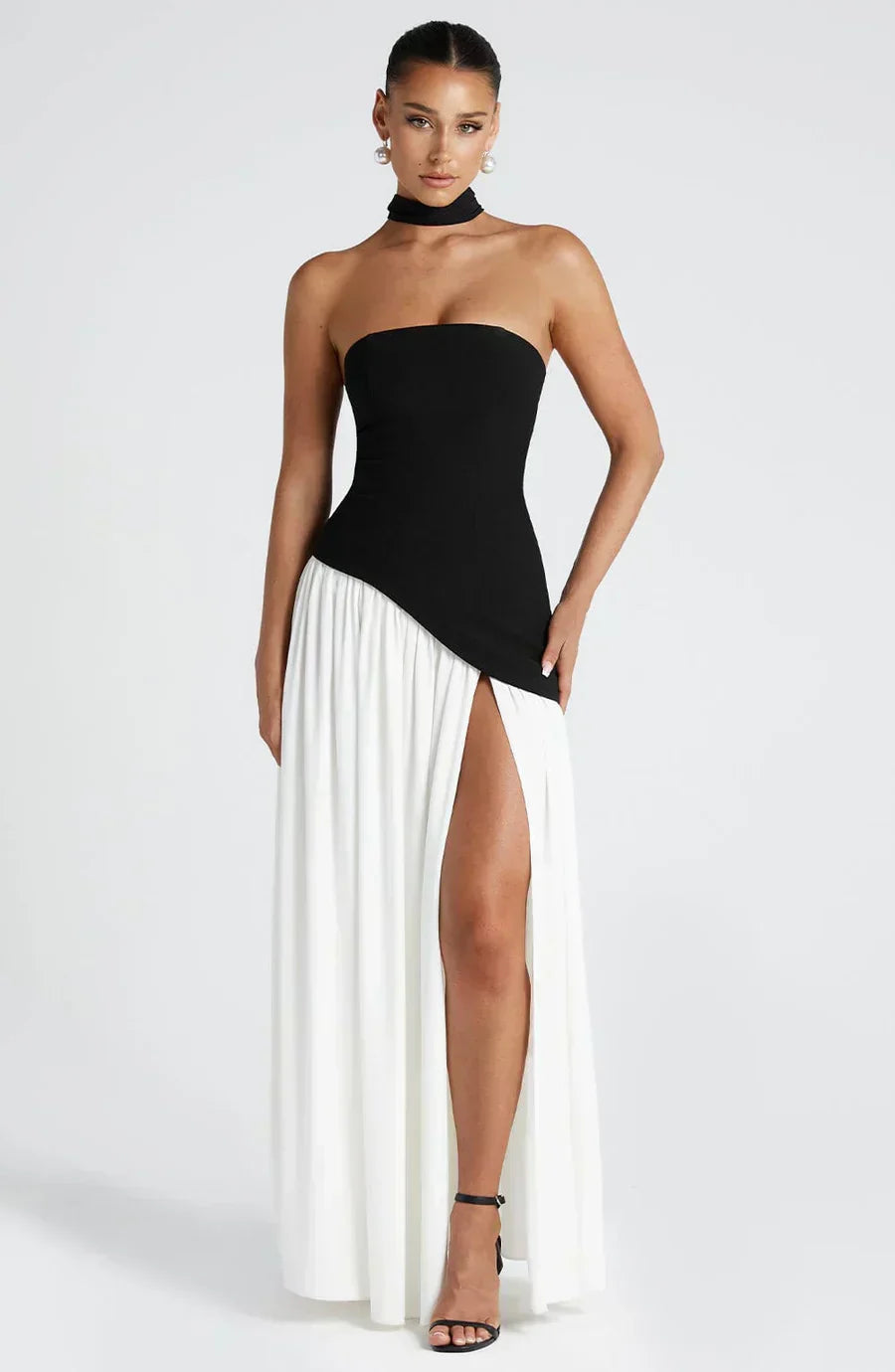 Damen Asymmetrisches Maxikleid für Hochzeitsgäste