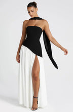 Damen Asymmetrisches Maxikleid für Hochzeitsgäste