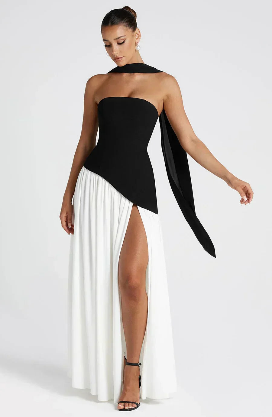 Damen Asymmetrisches Maxikleid für Hochzeitsgäste