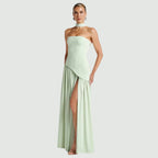 Damen Asymmetrisches Maxi-Hochzeitskleid für Hochzeitsgäste