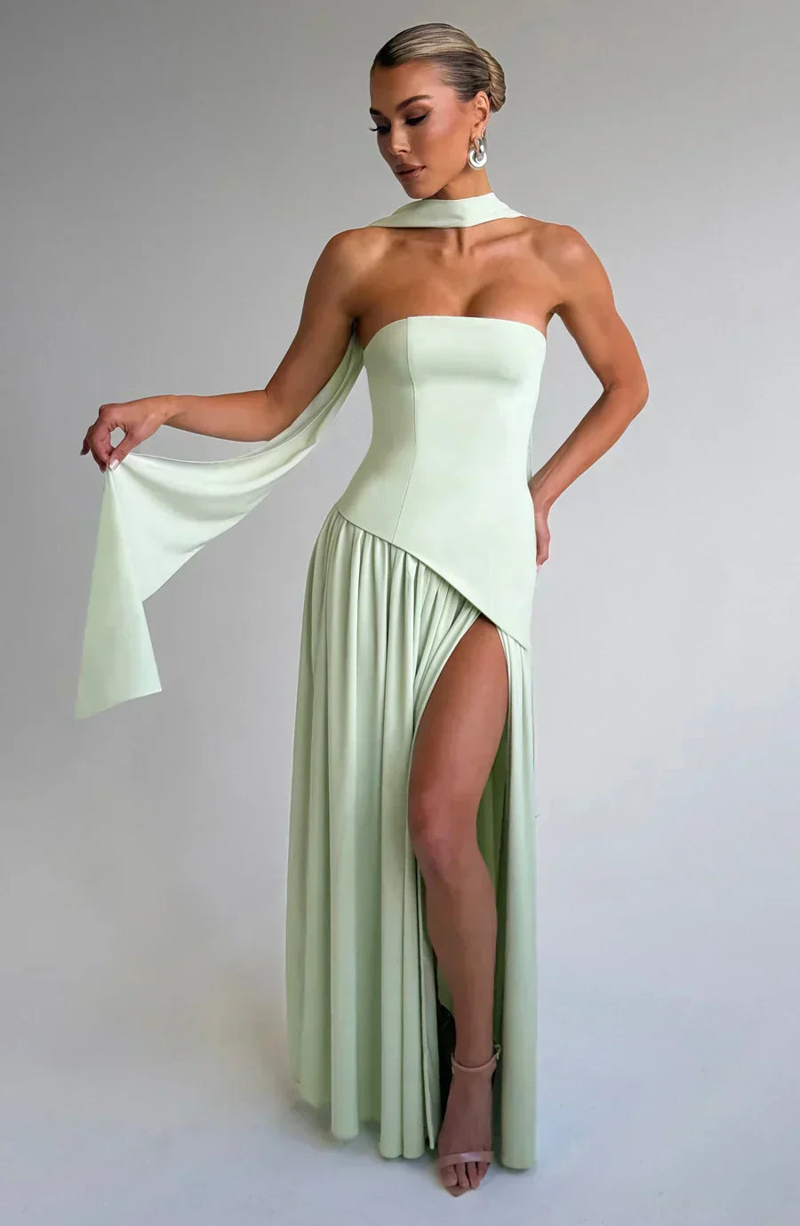 Damen Asymmetrisches Maxikleid für Hochzeitsgäste