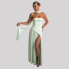 Damen Asymmetrisches Maxi-Hochzeitskleid für Hochzeitsgäste