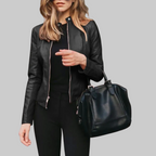 Damen Bikerjacke mit Reißverschluss