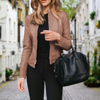 Damen Bikerjacke mit Reißverschluss