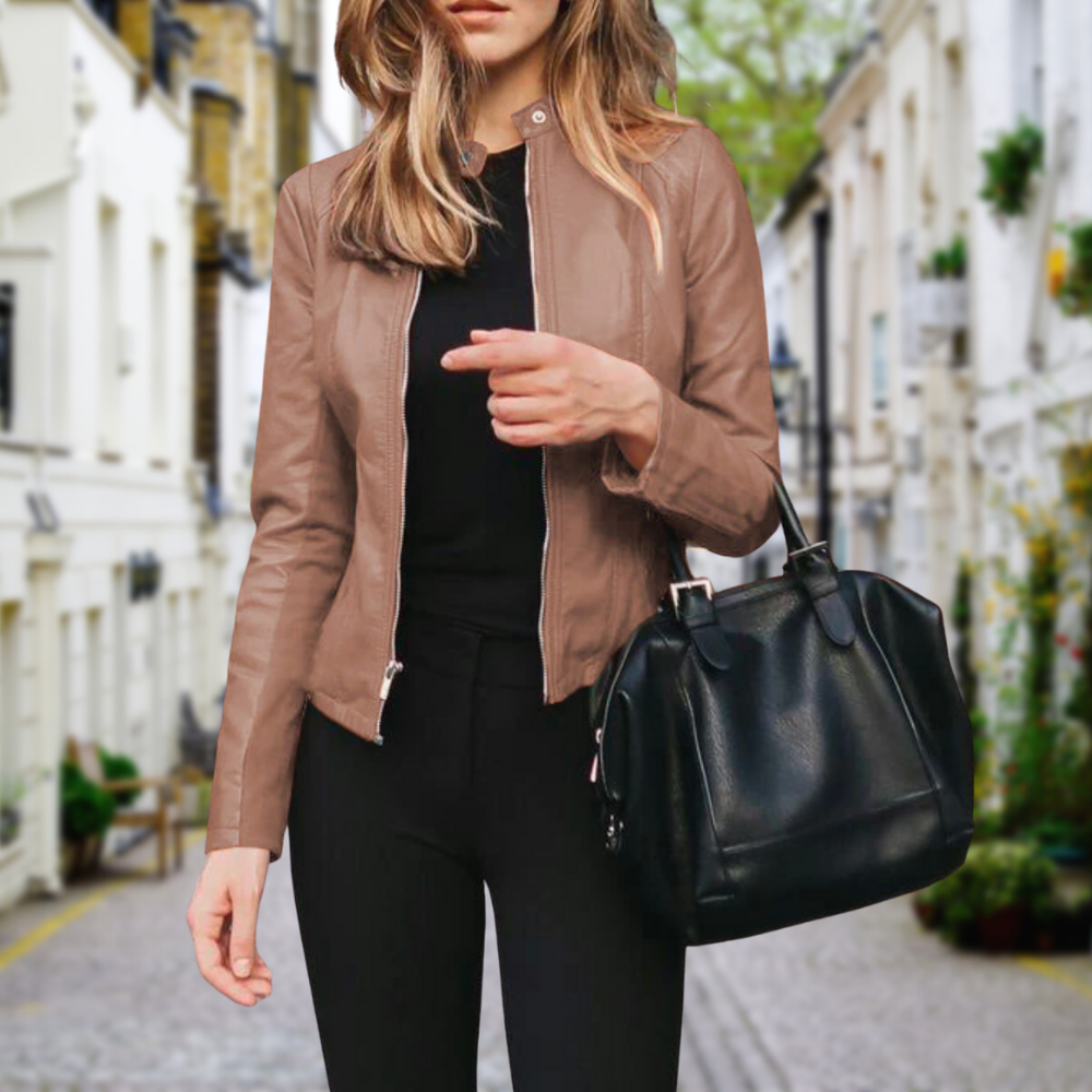 Damen Bikerjacke mit Reißverschluss