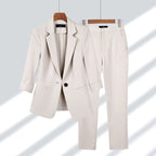 Damen Blazer- und Hosen-Set mit tailliertem Blazer und passender Hose