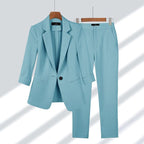 Damen Blazer- und Hosen-Set mit tailliertem Blazer und passender Hose
