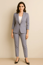 Damen Blazer- und Hosen-Set mit tailliertem Blazer und passender Hose