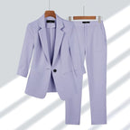 Damen Blazer- und Hosen-Set mit tailliertem Blazer und passender Hose
