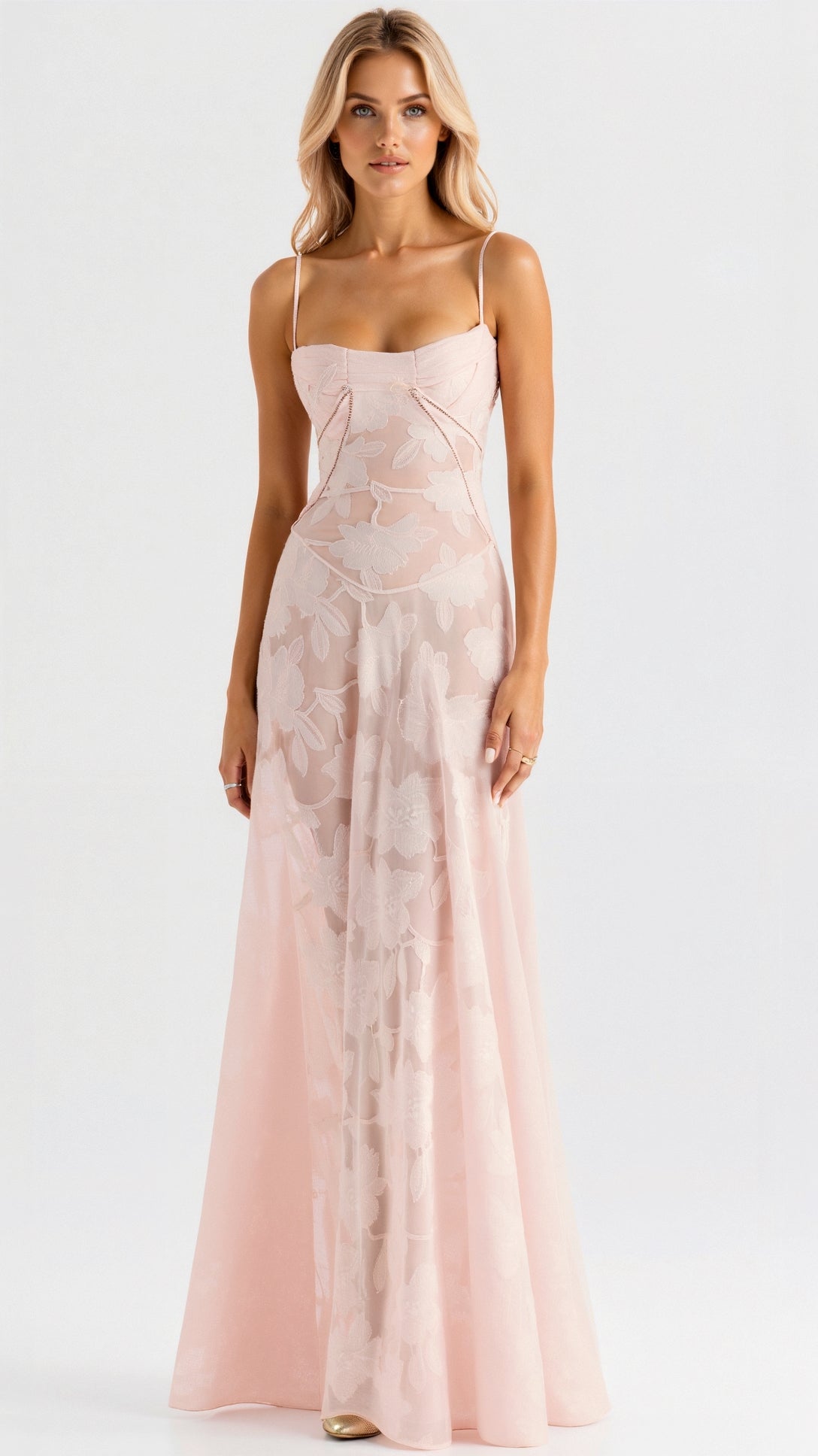 Damen Bustier-Maxi-Hochzeitskleid für Hochzeitsgäste