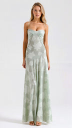 Damen Bustier-Maxi-Hochzeitskleid für Hochzeitsgäste