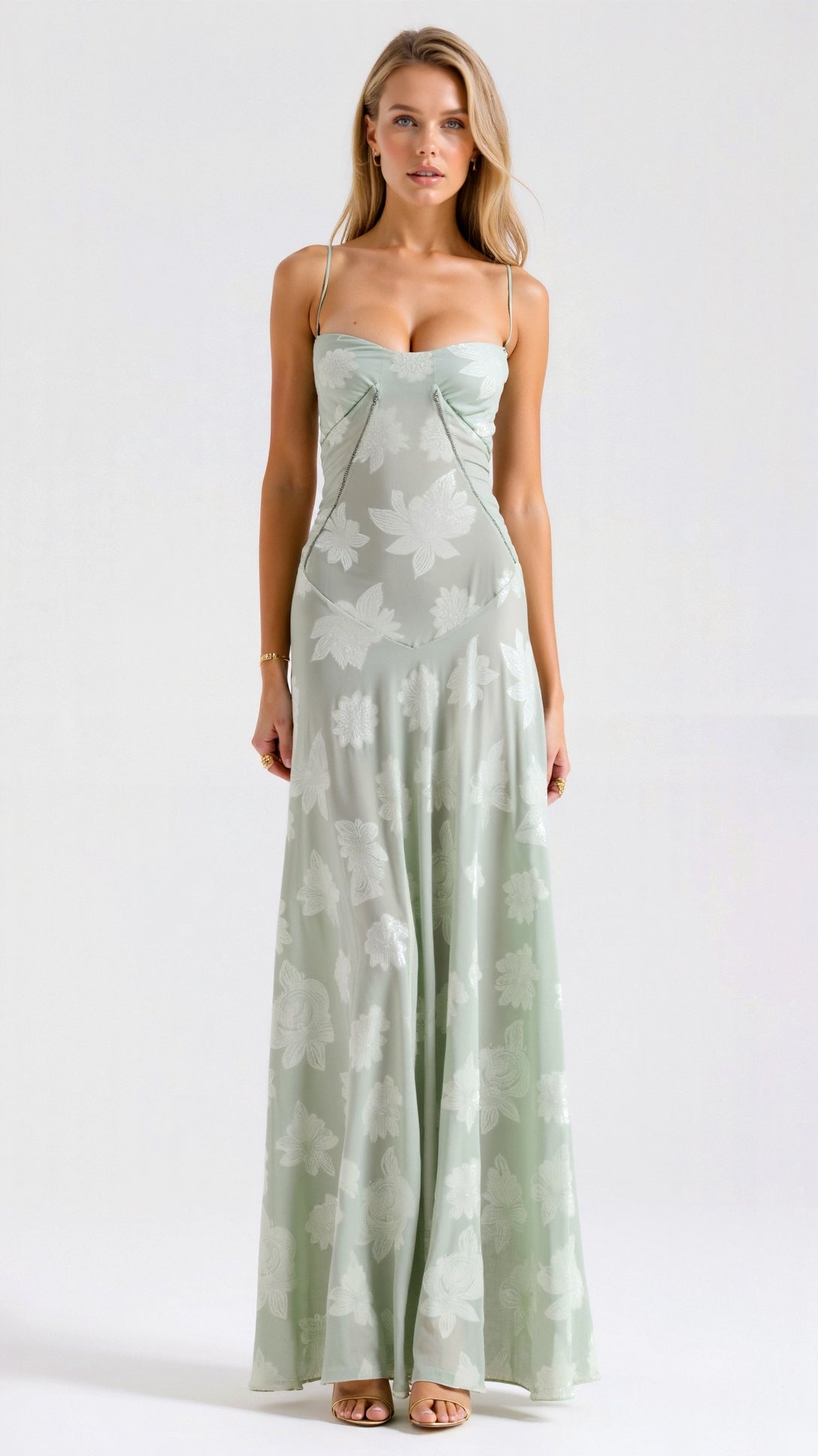 Damen Bustier-Maxi-Hochzeitskleid für Hochzeitsgäste