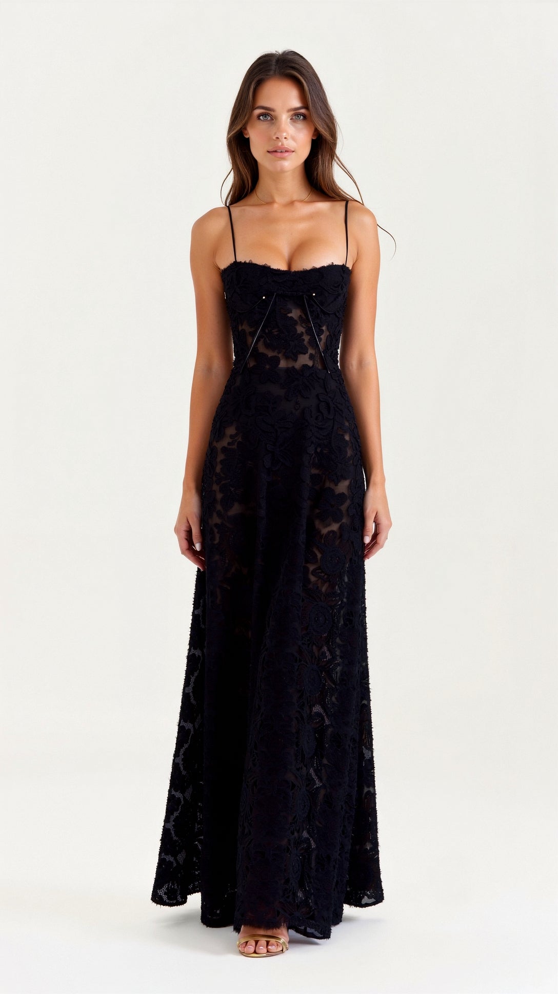 Damen Bustier-Maxi-Hochzeitskleid für Hochzeitsgäste