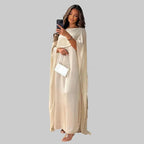 Damen Cape Maxikleid für Hochzeitsgäste